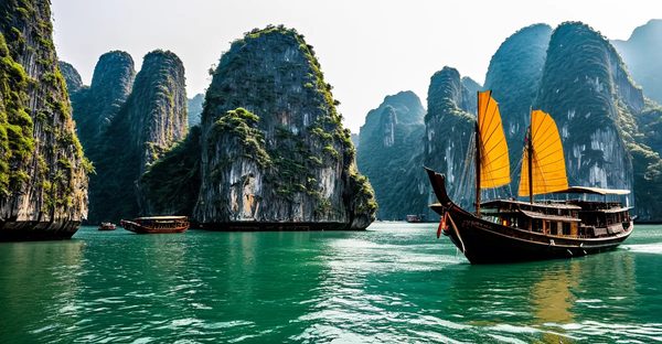 Vivez l'expérience inoubliable des jonques en baie d'halong